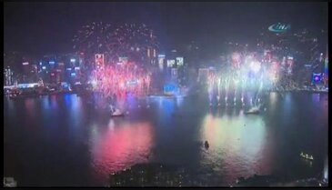 Hong Kong da yeni yıla merhaba dedi