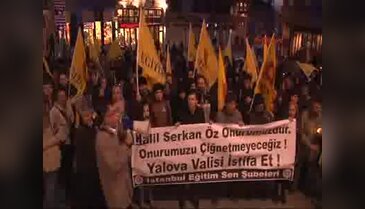 Yalova Valisini protesto