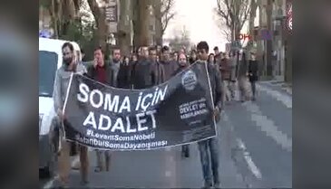 Soma holding önünde eylem
