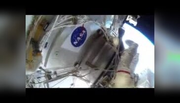 Astronotların uzay yürüyüşü 'GoPro' kamerasında