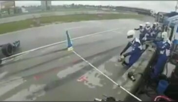 Pit stop'taki akıl almaz kazada canından oluyordu!