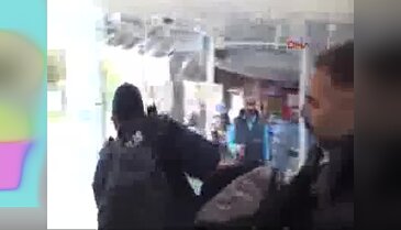 Hastane bahçesinde gözaltı