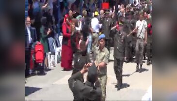 Bursa'da 77 yaşında gelen mürüvvet, 1 gün asker oldu...