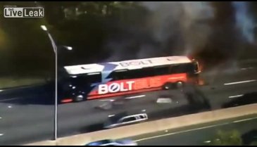 Otobüs böyle patladı!