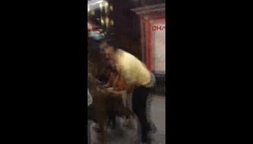 Heykeli çalıp metrobüsle götürdüler