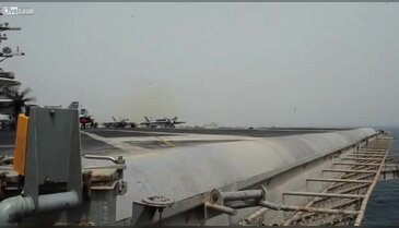 F-18 uçakları IŞİD güçlerini vurmak için havalanıyor