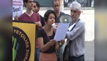 Suriyeliler için eylem yaptılar