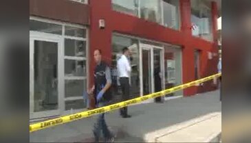 Pompalı tüfekle banka soygunu