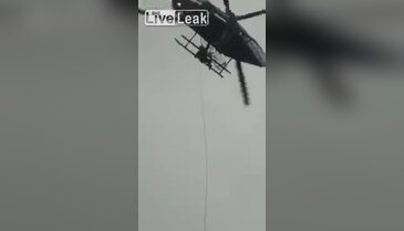 Helikopterden böyle düştü
