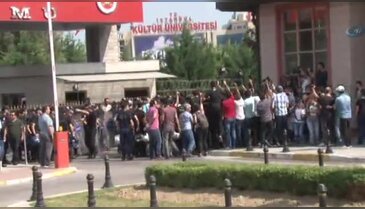 Cenazeyi almaya giden grup olay çıkardı