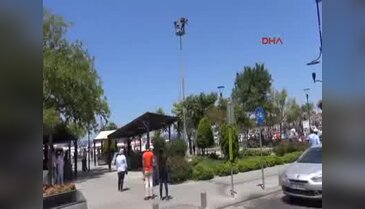 Aydınlatma direğine çıkıp intihar etmek istedi