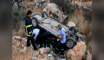 Ata çarpmamak için kaza yaptı