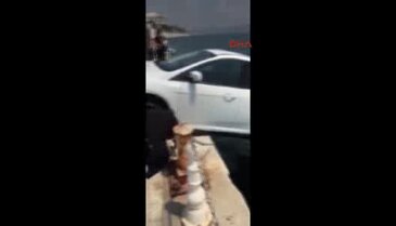 Otomobil denize düşmesin diye...