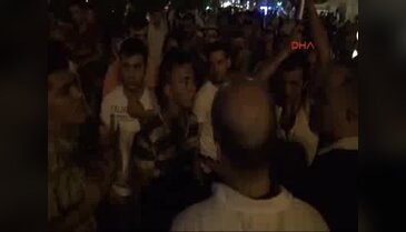 Terör eyleminde taşlı sopalı kavga