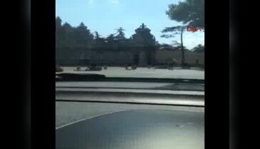 Dolmabahçe'deki çatışma anı kamerada