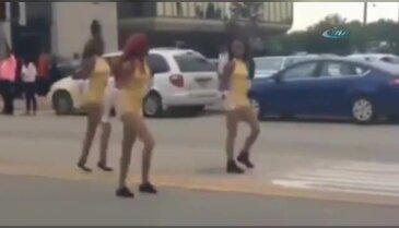 Dansçı kıza böyle çarptı