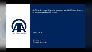 Bursa'da yaralıya yardım ederken otomobili çalındı