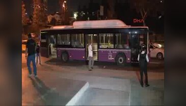 Belediye otobüsüne molotoflu saldırı