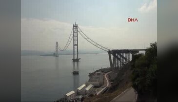 Kocaeli Körfez Köprüsü inşaatı hızla ilerliyor