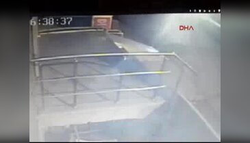 Facianın eşiğinden dönülen kazanın güvenlik kamerası görüntüsü ortaya çıktı