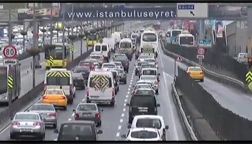 İstanbul'da trafik felç