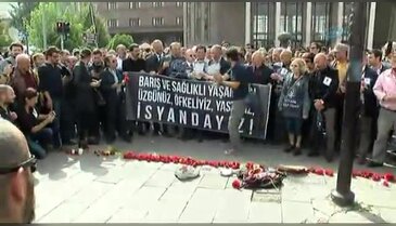 Ankara Tren Garına karanfil bıraktılar
