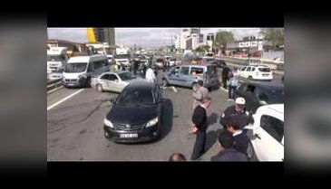 D-100'de zincirleme kaza