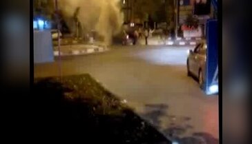 LPG'li araç yandı, vatandaşlar izledi