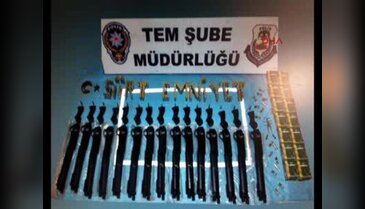 PKK'ya ailt 15 tüfek ele geçirildi