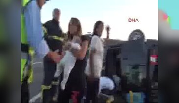 Takla atan araçta 1 ölü, 6 yaralı