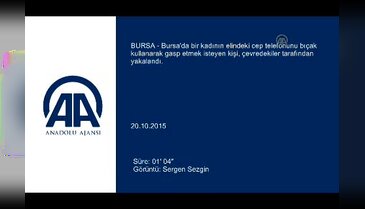 Bursa'da gaspçıyı vatandaşlar yakaladı