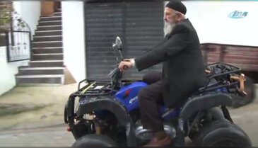87 yaşındaki dedenin ATV keyfi