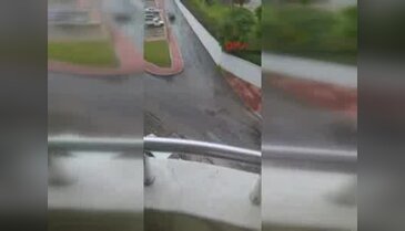 Kucağında bebek olan kadına dayak