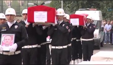 Şehit polisler memleketlerine uğurlandı