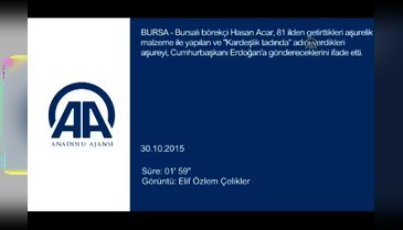 81 ilden getirilen malzeme ile Cumhurbaşkanı'na aşure yaptılar