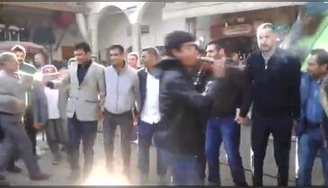 Ampulle halay çekti