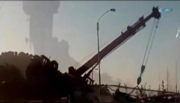 Devrilen vincin operatörü aşağı düştü