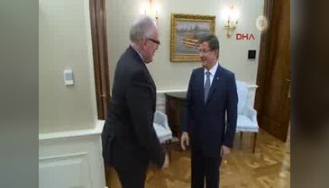 Başbakan Ahmet Davutoğlu, AB Komisyonu Başkan Yardımcısı Frans Timmermans'ı  kabul etti