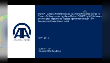Ev hanımları İngilizce öğrendi