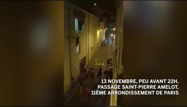 Paris saldırısında konser salonundan kaçış anı kamerada