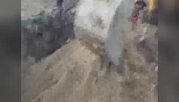 Bursa'da kanalizasyon çalışmasında göçük