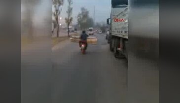 Kent merkezinde tehlikeli yolculuk