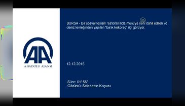 Bursa'da deniz levreğinden "balık kokoreç"