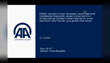 Bursa'da tozduman arasında "torak nöbeti"