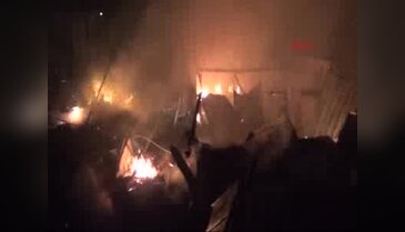 Bursa İnegöl'de alevli gece