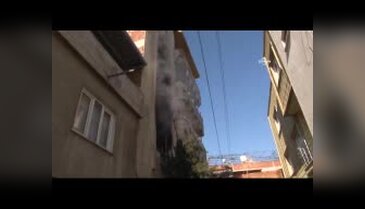 Bursa'da vatandaşların mahsur kaldığı yangın korkuttu