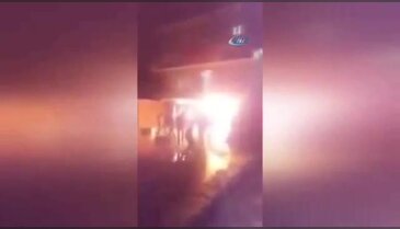 PKK yandaşları markete molotof attı