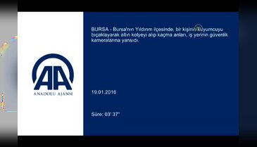 Bursa'daki kuyumcu dükkanındaki bıçaklı soygun güvenlik kamerasında