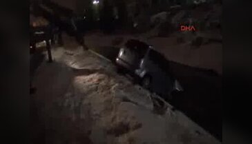 Kaskodan para almak için otomobilini kanala attı