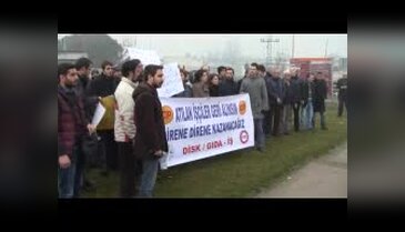 Bursa'da işçilerin eylemine vekilden destek